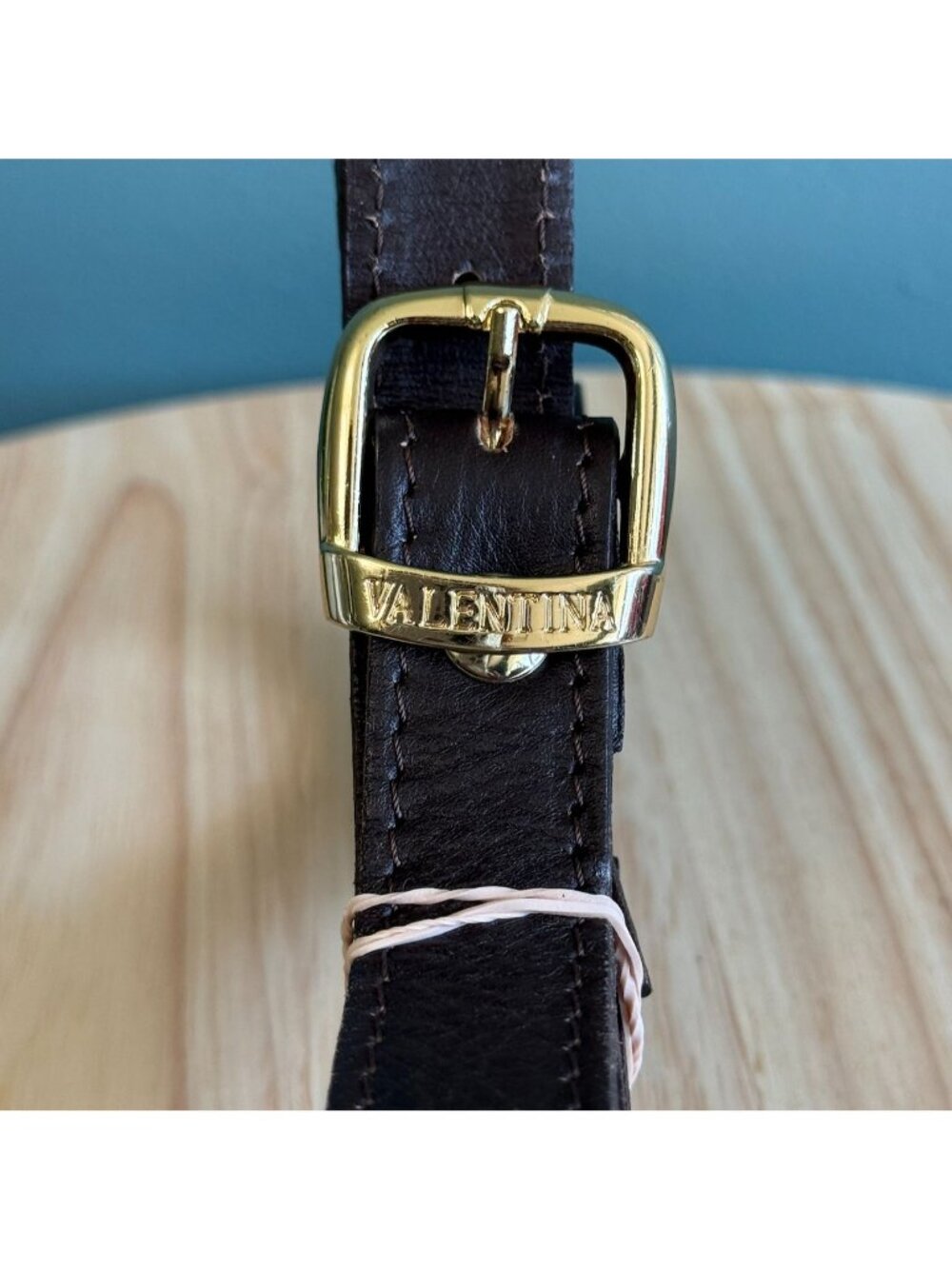 Valentina Italian Leather Shoulder Backpack Pebbled Orange Brown Many Pockets - Picture 8 of 16